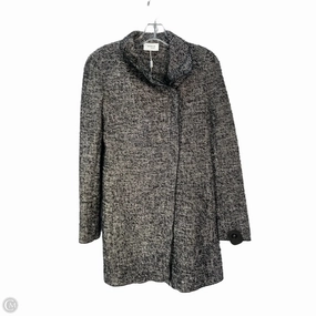Low Profile Insulation AdjustableCuffs Coat Wool By Akris In Black & Cream, Size: S