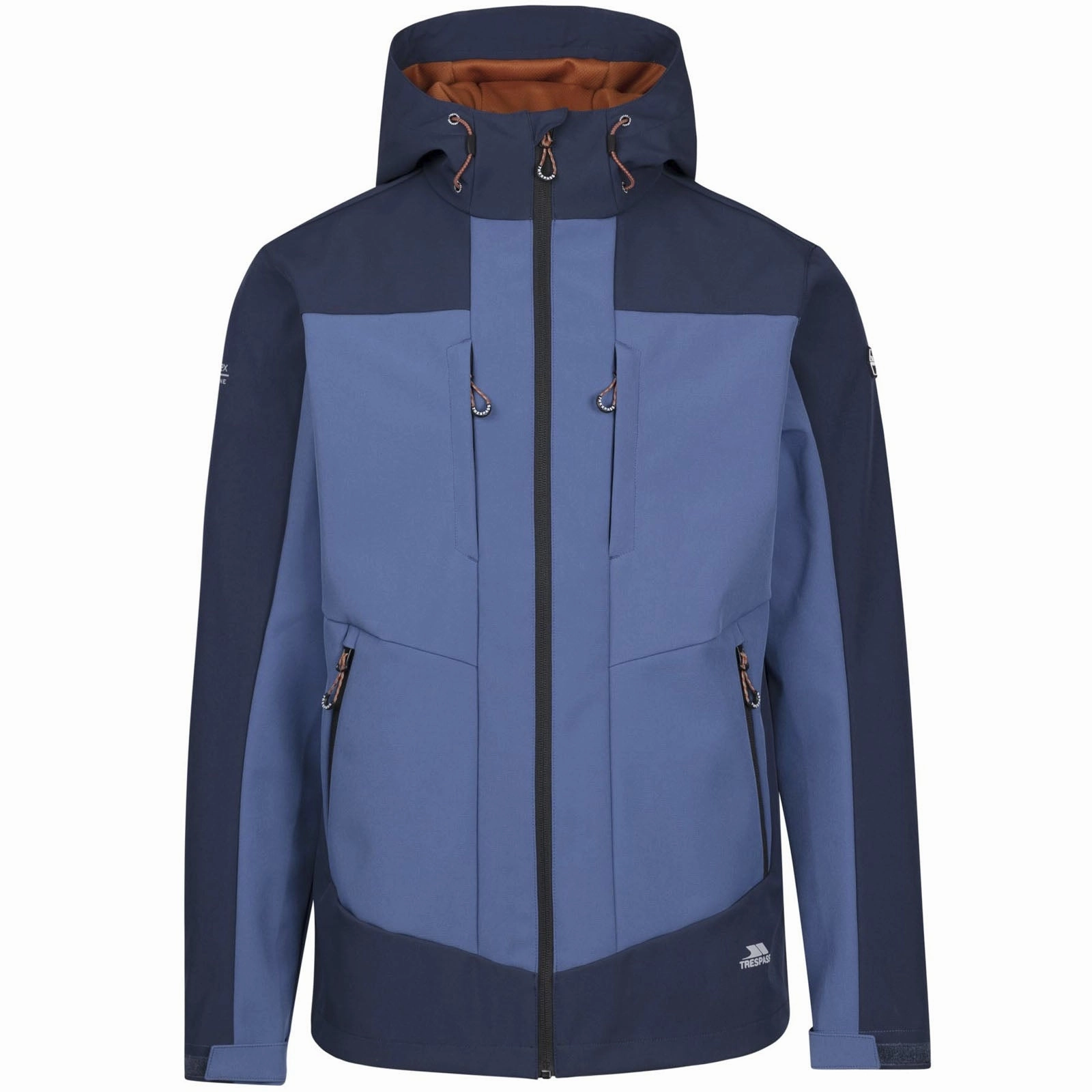 Expandable Side Gussets Glow In The Dark Trim Trespass Mens Tamston TP75 Softshell Walking Jacket