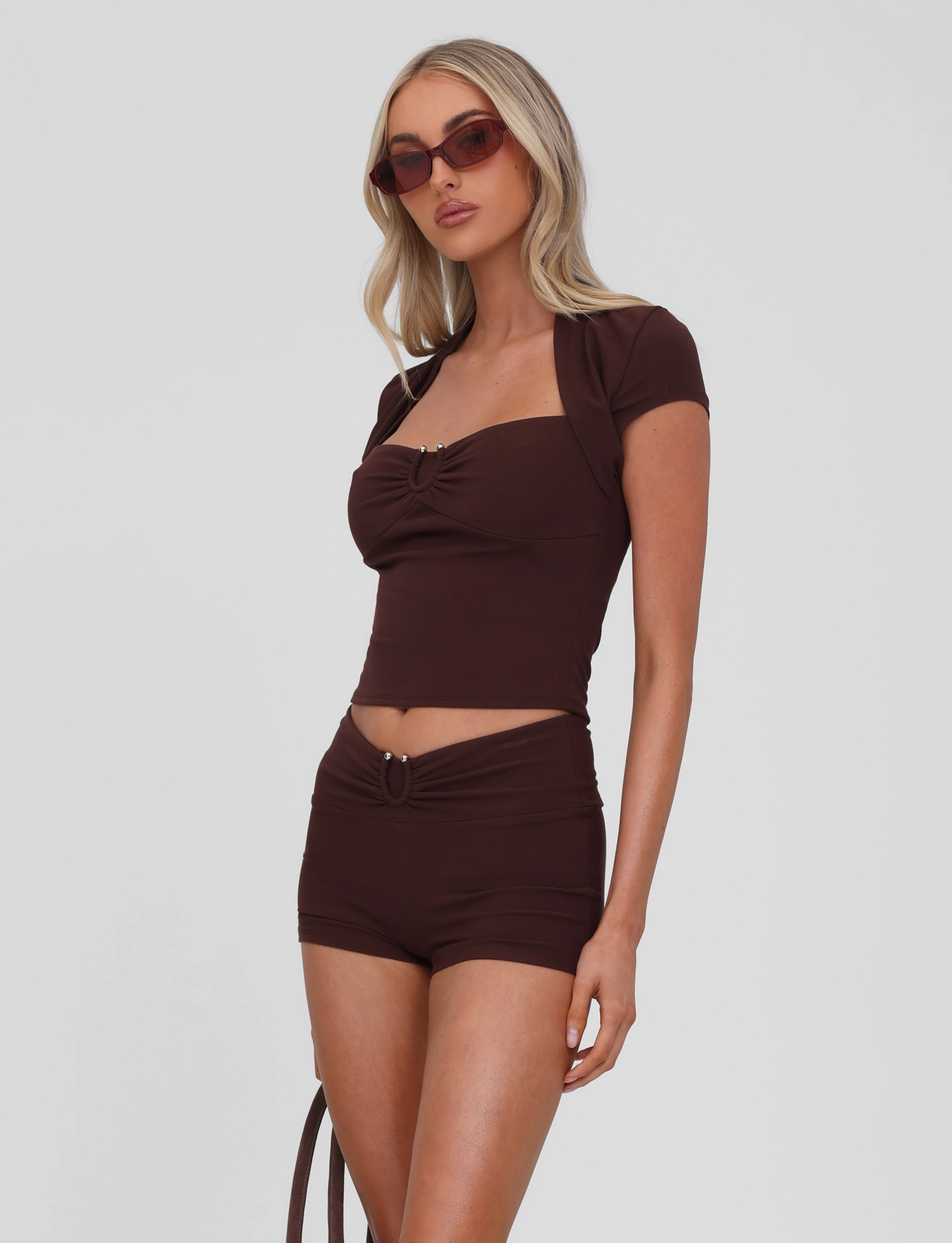 Relaxed and Elegant LUNARA TOP - CHOCOLATE