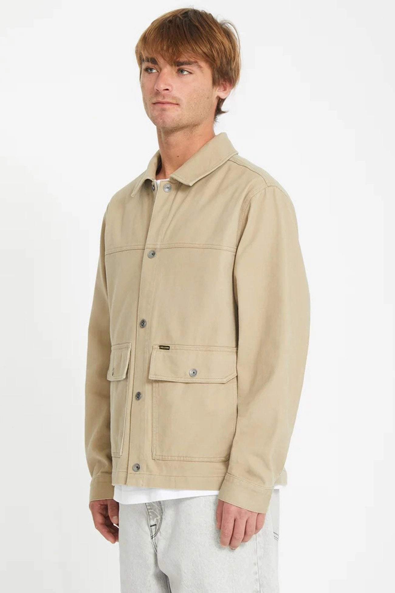 Textured Finish Windproof Design Barton Jacket Khaki
