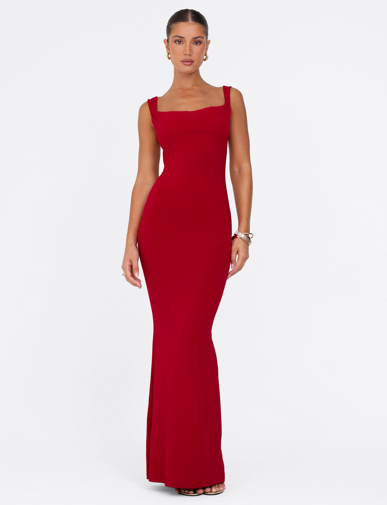Fall Piece Sunset Glow MORANA MAXI DRESS - RED