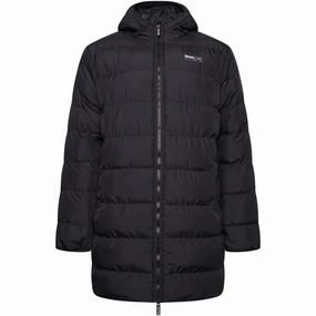 Bench Mens Armann Long Length Puffer Jacket Layered Hem Design