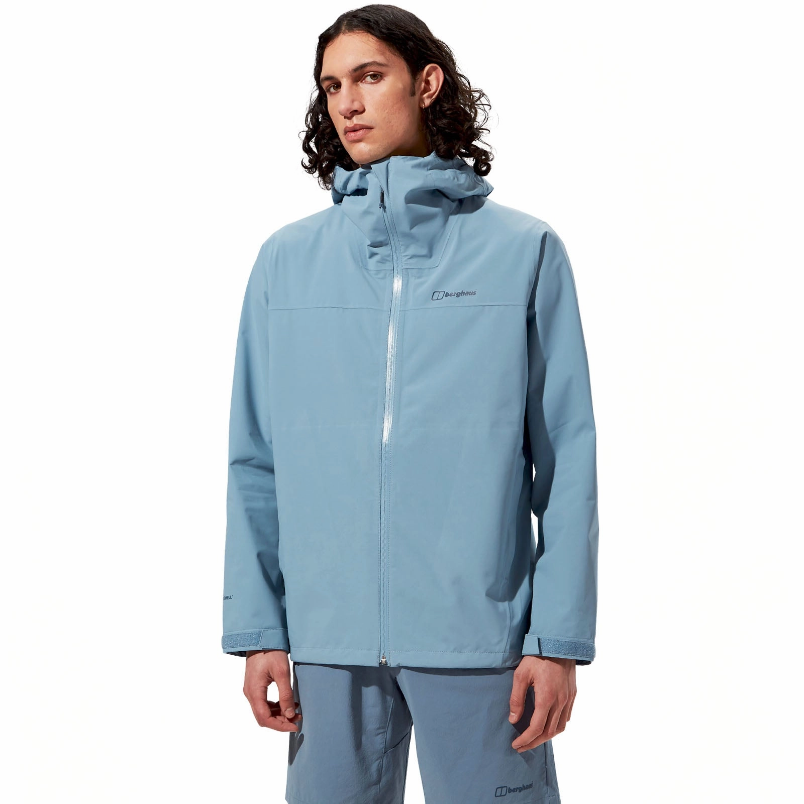 Berghaus Mens Arnaby Hooded Waterproof Walking Jacket Anti Static Inner Layer