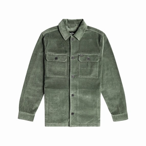 Billabong Mens Wildwood Corduroy Shacket LaserCut Vents Lightweight Thermal Tech
