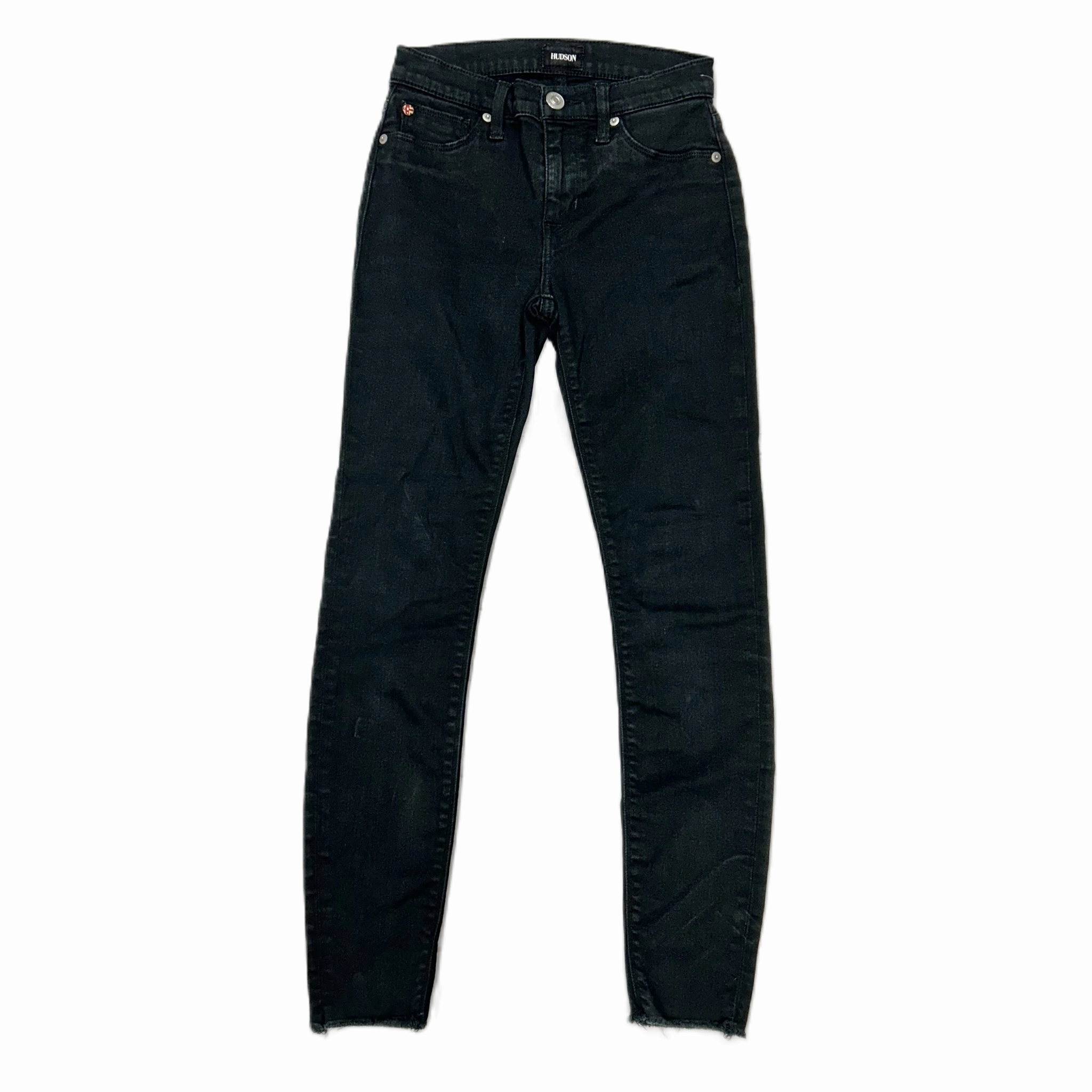 Black Denim Jeans Designer By Hudson, Size: 0 Durable Weave Wardrobe Fit