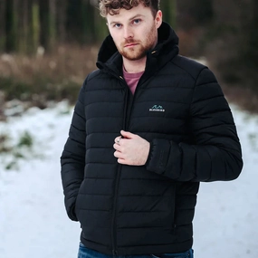 Travel Wardrobe Mid Length Bleubird Mens Tabor Water Resistant Packable Padded Coat