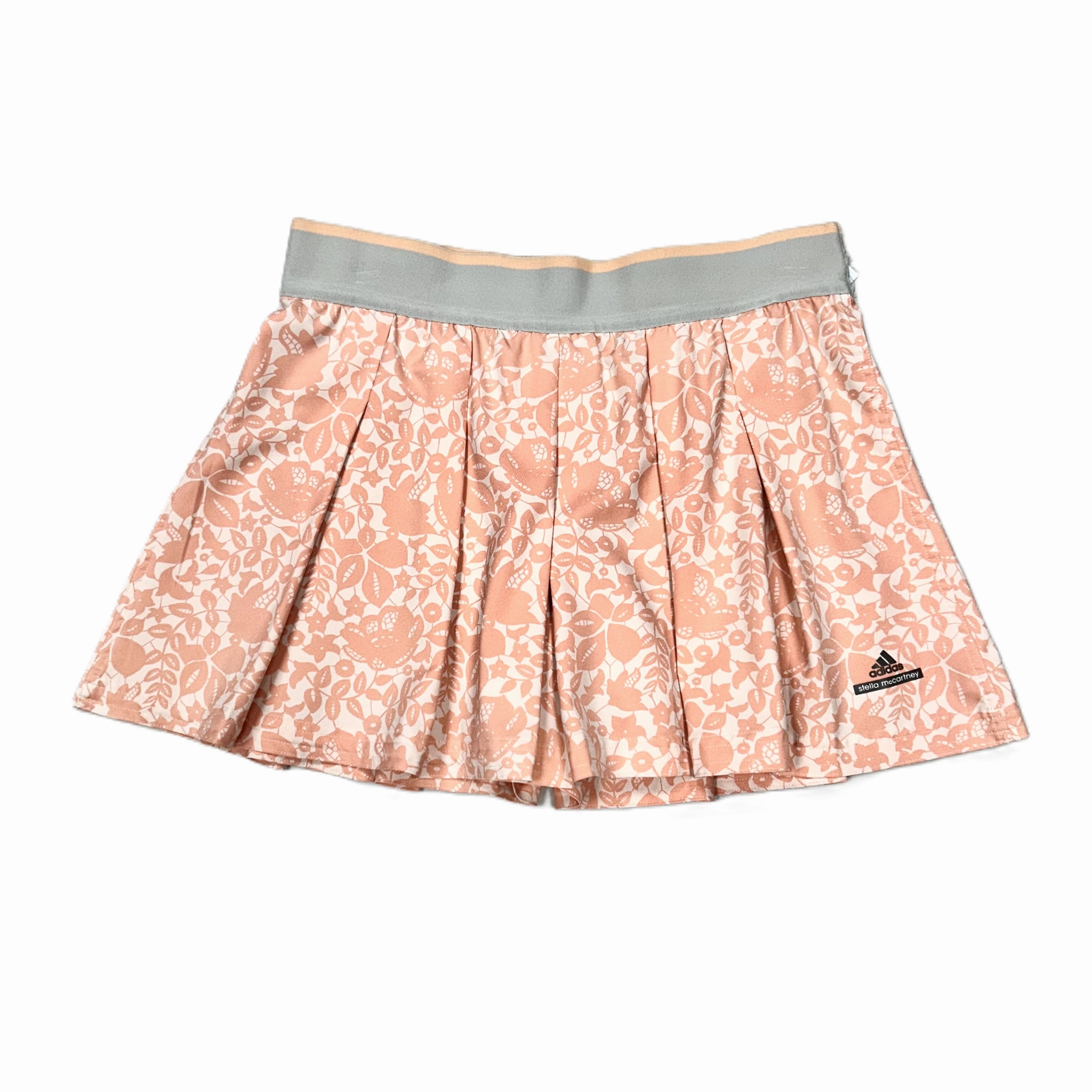 Easy Comfort Clean Lines Skirt Designer By Stella Mccartney In Cream & Pink, Size: L