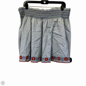 Skirt Designer By Tory Burch In Blue & White, Size: M Airy Look Subtle Finish