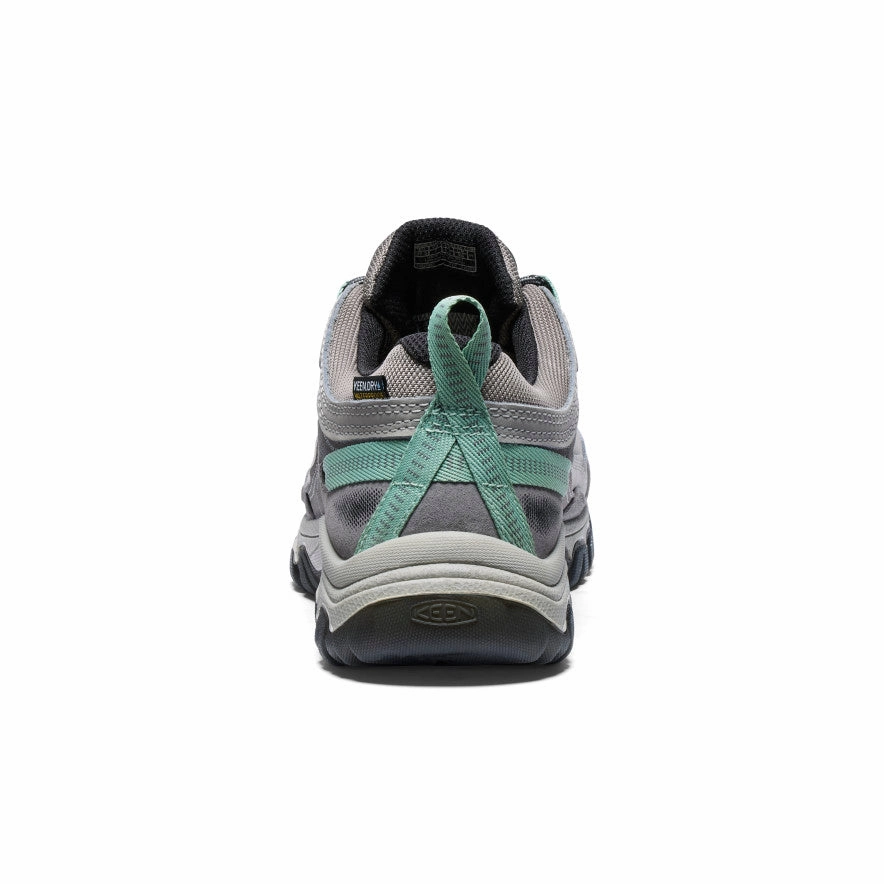 Women's Targhee IV Waterproof Hiking Shoe  |  Alloy/Granite Green Open Mesh Sleek Frame