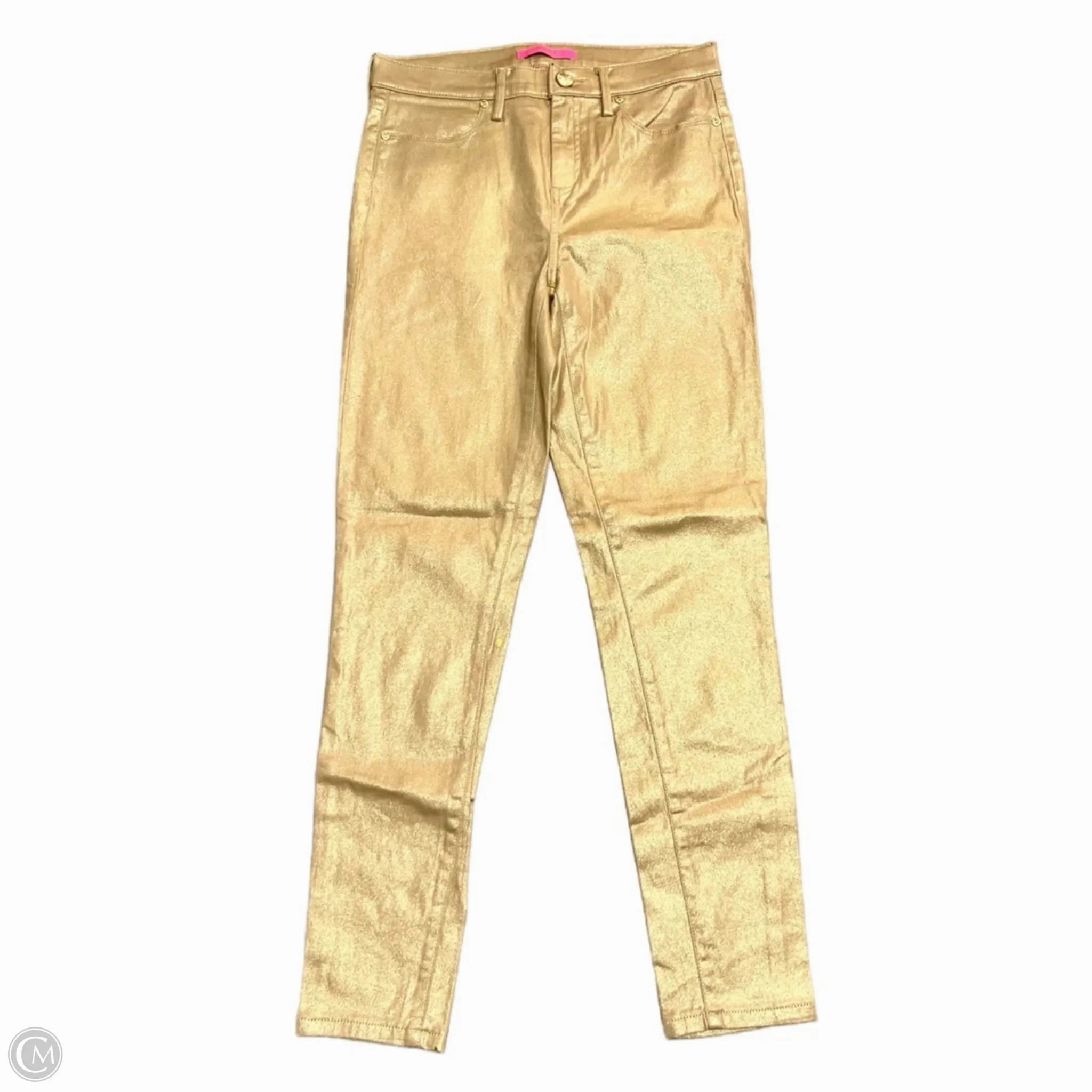 Jeans Designer By Lilly Pulitzer In Gold, Size: 4 Casual Morning Stroll