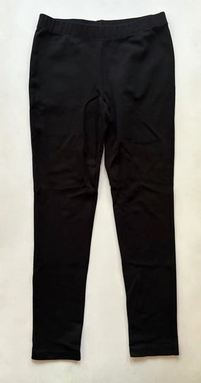 Flexible Hem Stretch Fit Daily Routine Pants Leggings By Talbots In Black, Size: 4