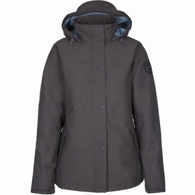 Trespass Womens Gloria DLX Waterproof Jacket - Grey Dry Fast elastic waistband