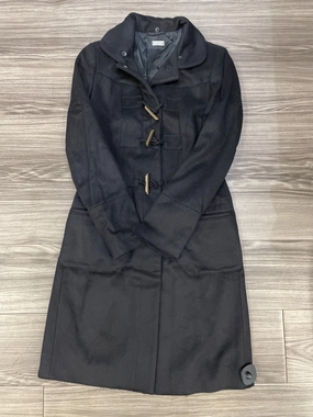 Coat Peacoat By Clothes Mentor In Black, Size: 6 Collapsible Packable Style Reinforced Stress Points