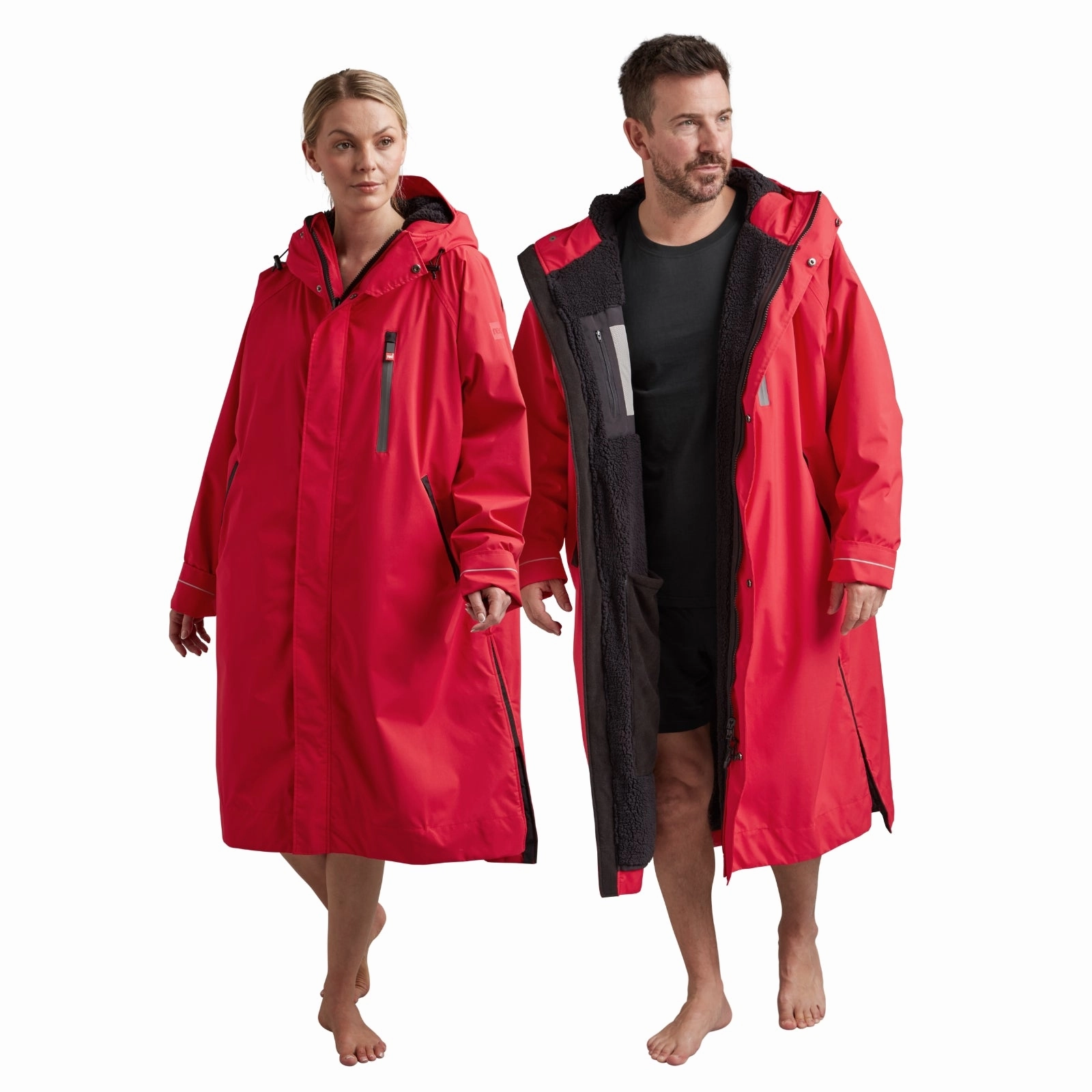 Red Adults Pro Long Sleeve Waterproof Dry Changing Robe Alter EVO Autumn Vibe MultiPocket Configuration