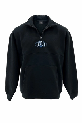 Born to Fly Quarter Zip Fleece Pirate Black Crisp Look