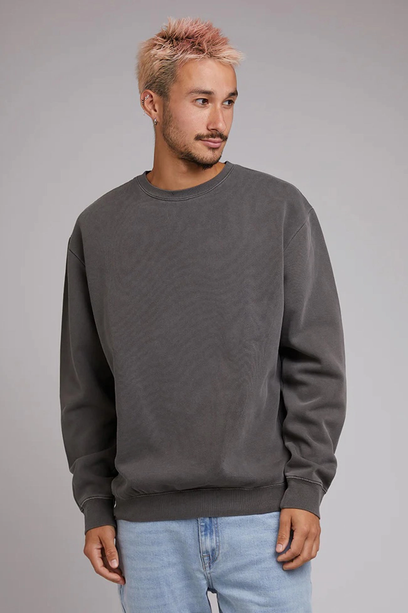 OdorControlTreatment Stretchable Material Box Crew Charcoal