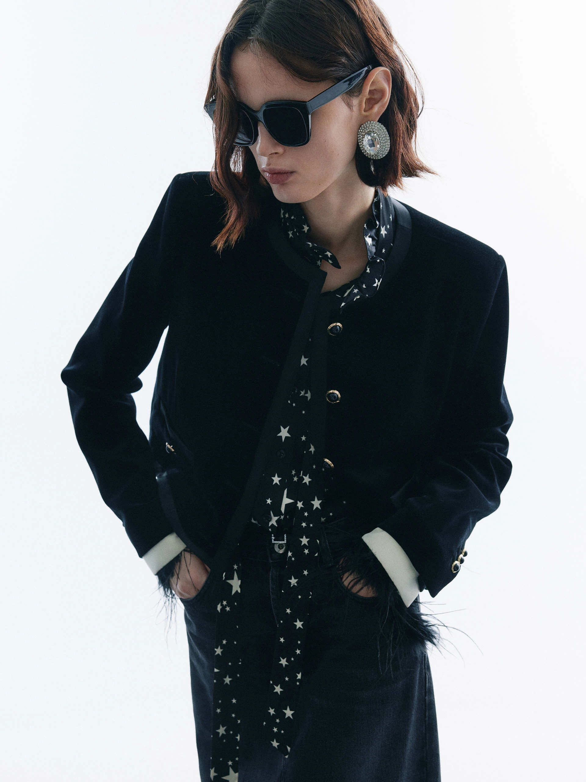 Boxy Fit Cotton Jacket Noise Free Zipper Eco Certified Textiles