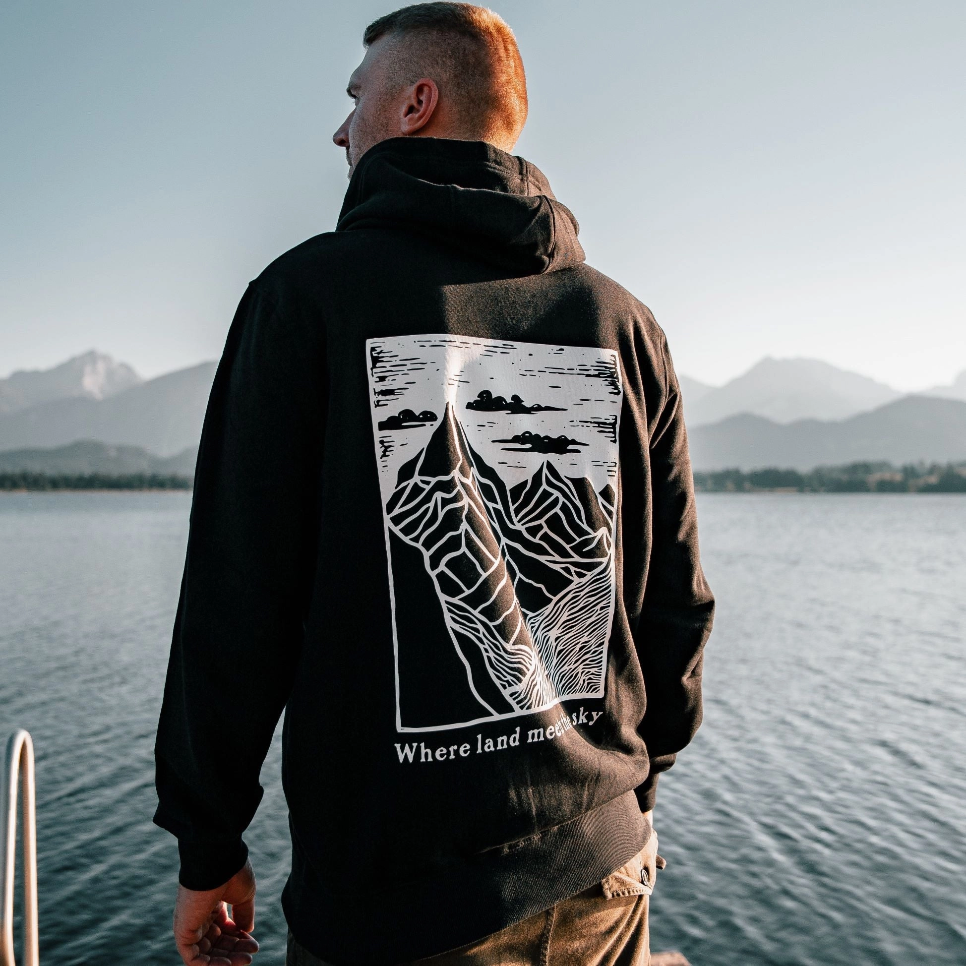 Bactrian camel like Personalizable Organic "Land Meets Sky" Hoodie