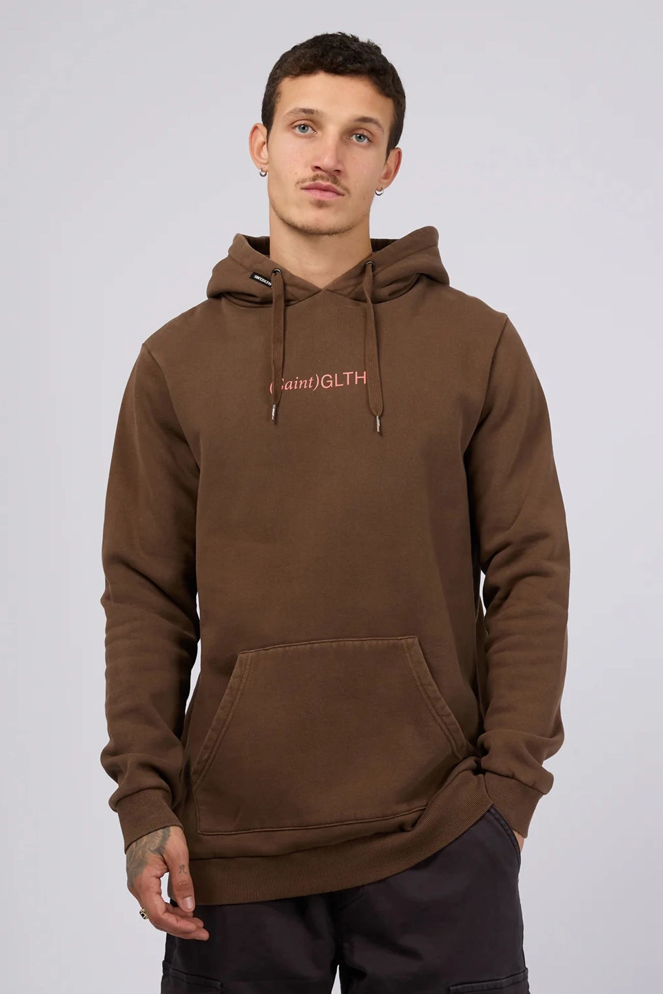 Bracket Hoodie Brown Quick Release Buckle Ergonomic Armhole Cut