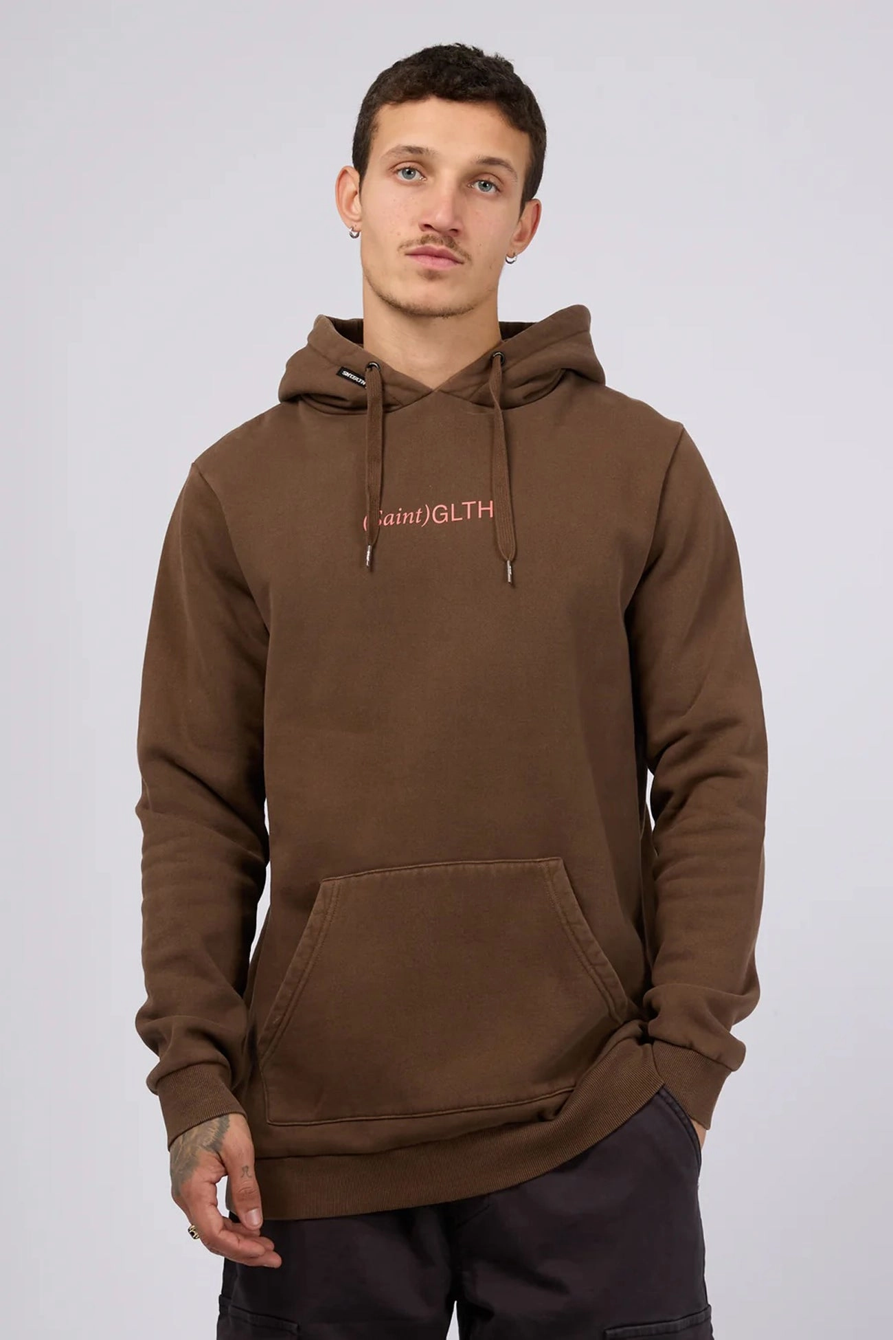 Windproof Inner Layer Bracket Hoodie Brown