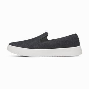 Men's Wool Cruiser Slip On - Natural Black (Blizzard Sole) Secure Grip