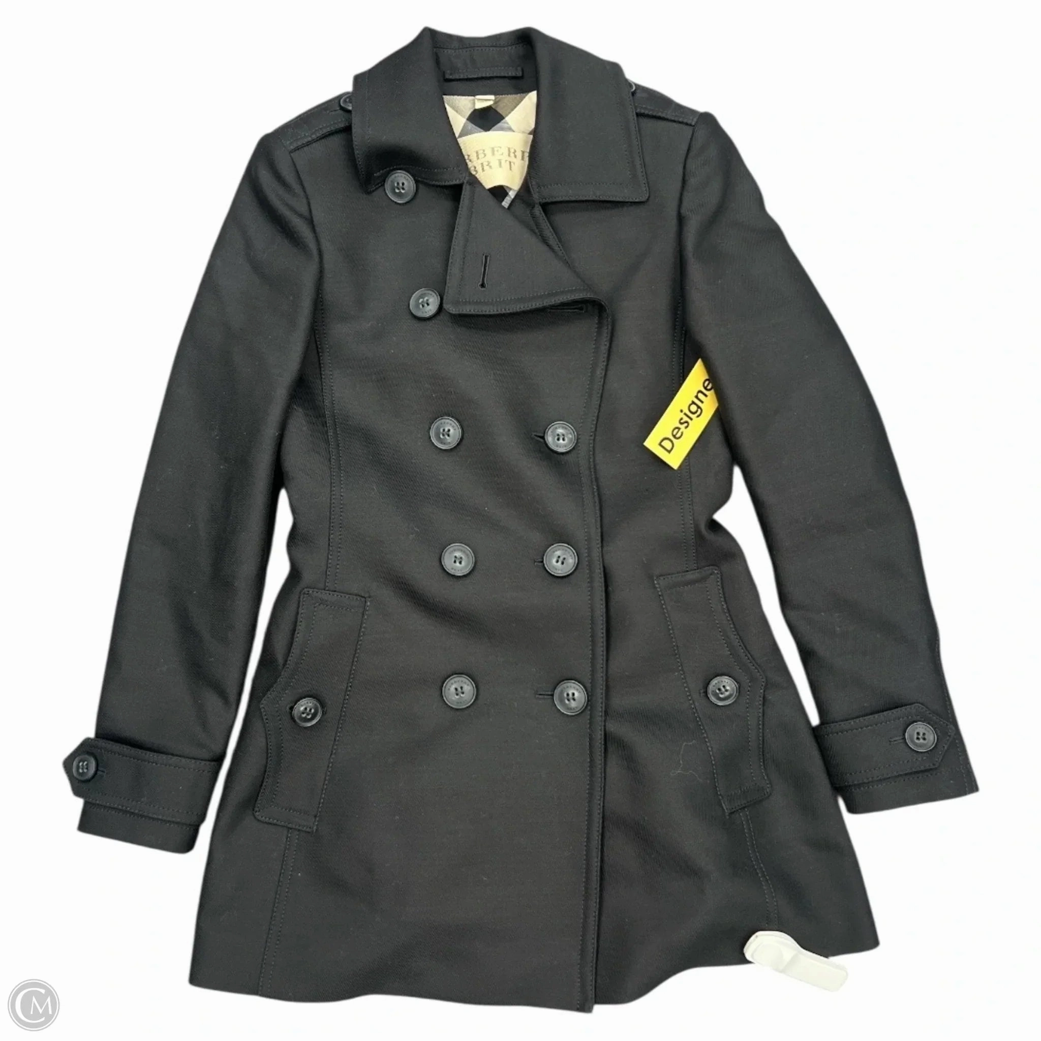 Coat Luxury Designer By Burberry In Black, Size: 2 All Season Versatility Thermal Insulated Jacket