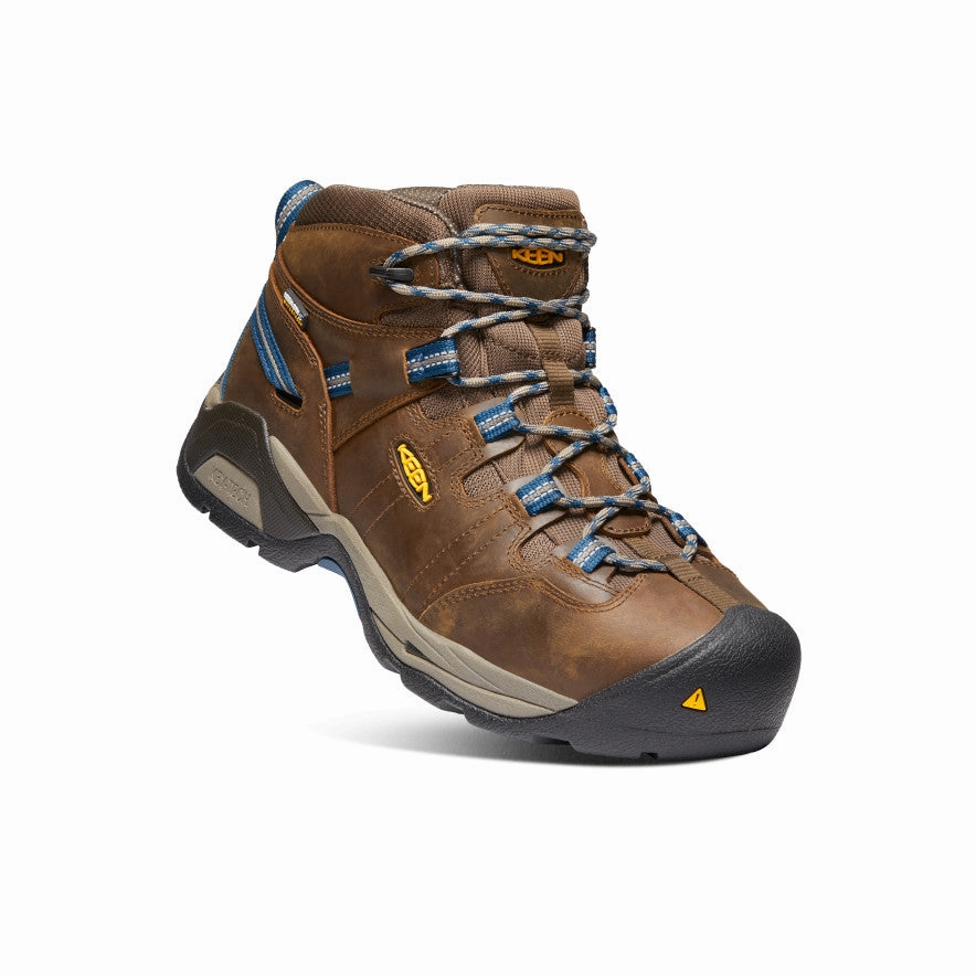 Men's Detroit XT Waterproof Boot (Steel Toe)  |  Cascade Brown/Orion Blue Grippy Outsole Functional Minimalist