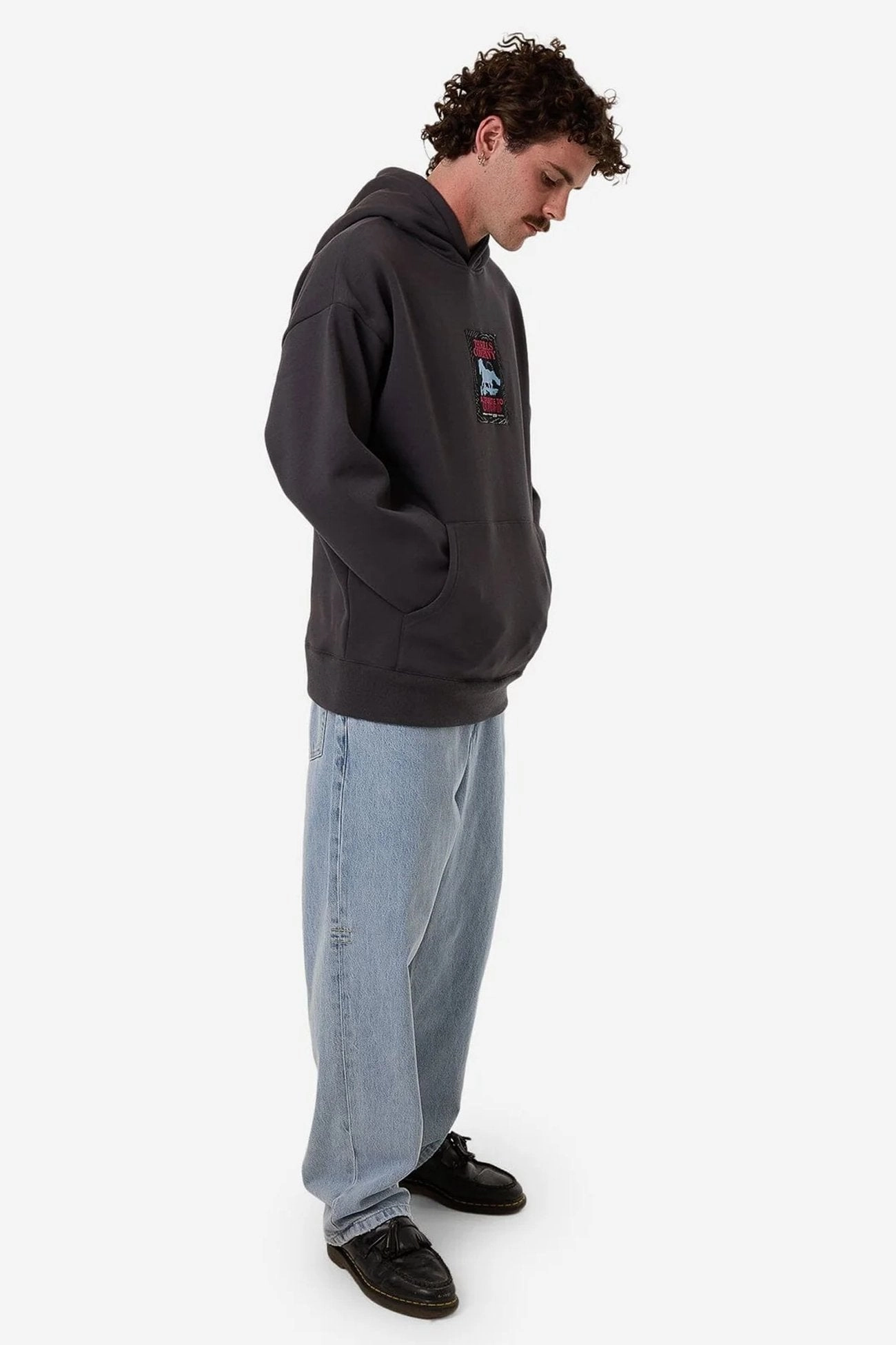 Comfy Fit Piece Airtight Fasteners Chain Of Formation Slouch Pull On Hood Dark Charcoal