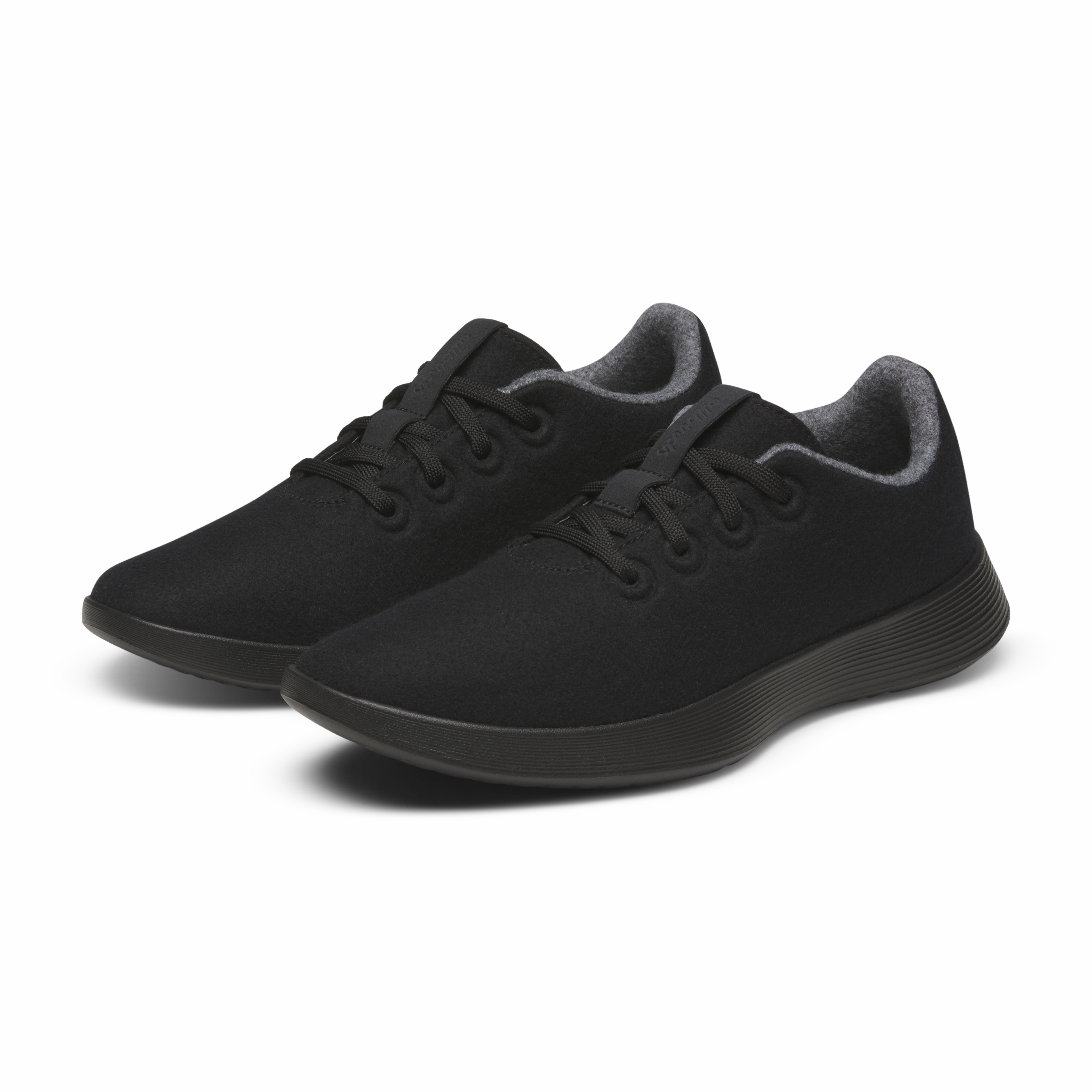 Plush Fit Men's Wool Runner NZ - Natural Black (Natural Black Sole)