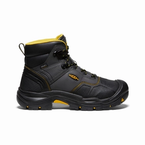 Men's Logandale Waterproof Boot (Steel Toe)  |  Raven/Black Clean Form Cushioned Step Night Travel
