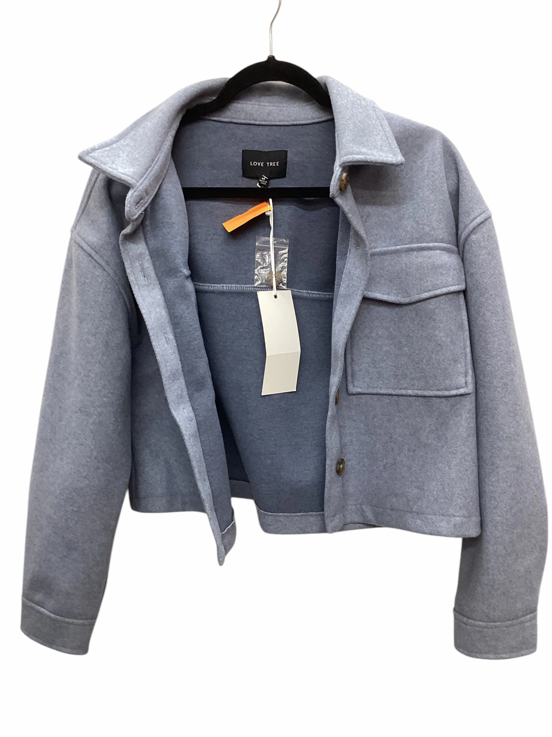 Coat Peacoat By Love Tree In Blue, Size: M Anti Pilling Surface Treatment Commuter Friendly Look