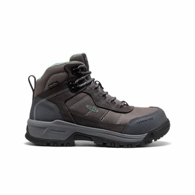 Canvas Material Women's Skokie Waterproof Work Boot (Carbon Toe)  |  Magnet/Black