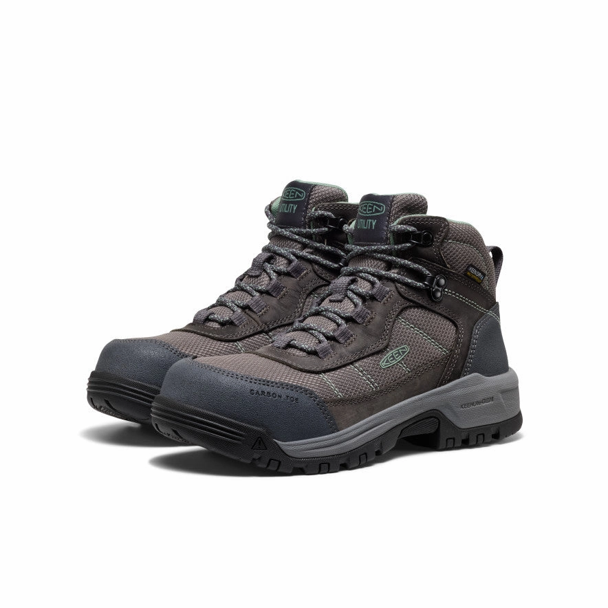 Women's Skokie Waterproof Work Boot (Carbon Toe)  |  Magnet/Black All-Purpose Use Cushioned Step All Day Worker