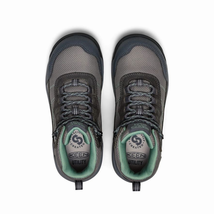 Women's Skokie Waterproof Work Boot (Carbon Toe)  |  Magnet/Black Easy on