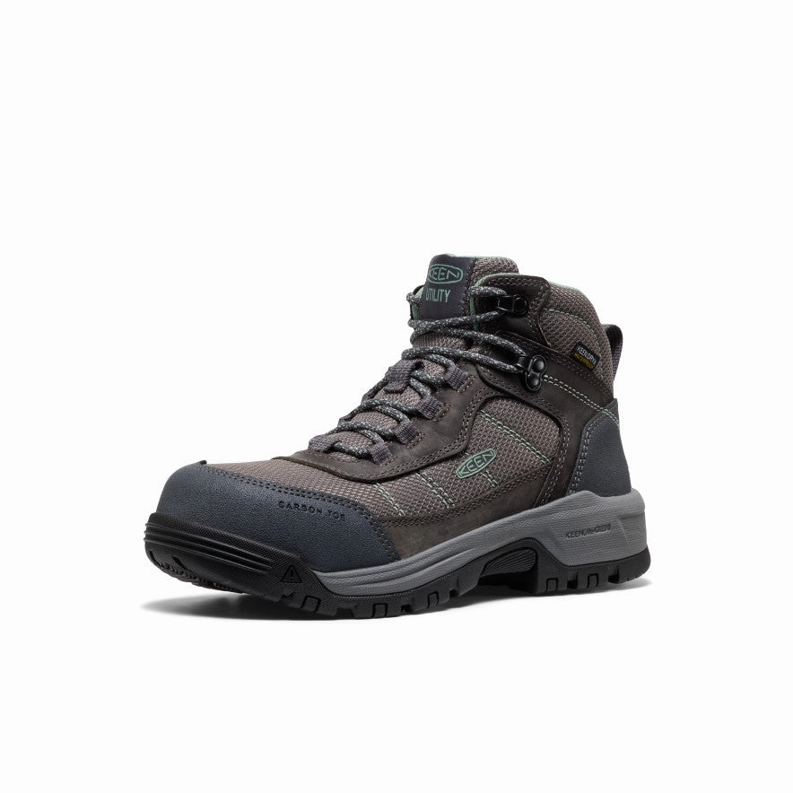 Quick Drying Cold Weather Commuter Abrasion Resistant Outsole Women's Skokie Waterproof Work Boot (Carbon Toe)  |  Magnet/Black
