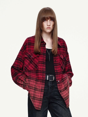 Button Closure Plaid Shirt Non Iron