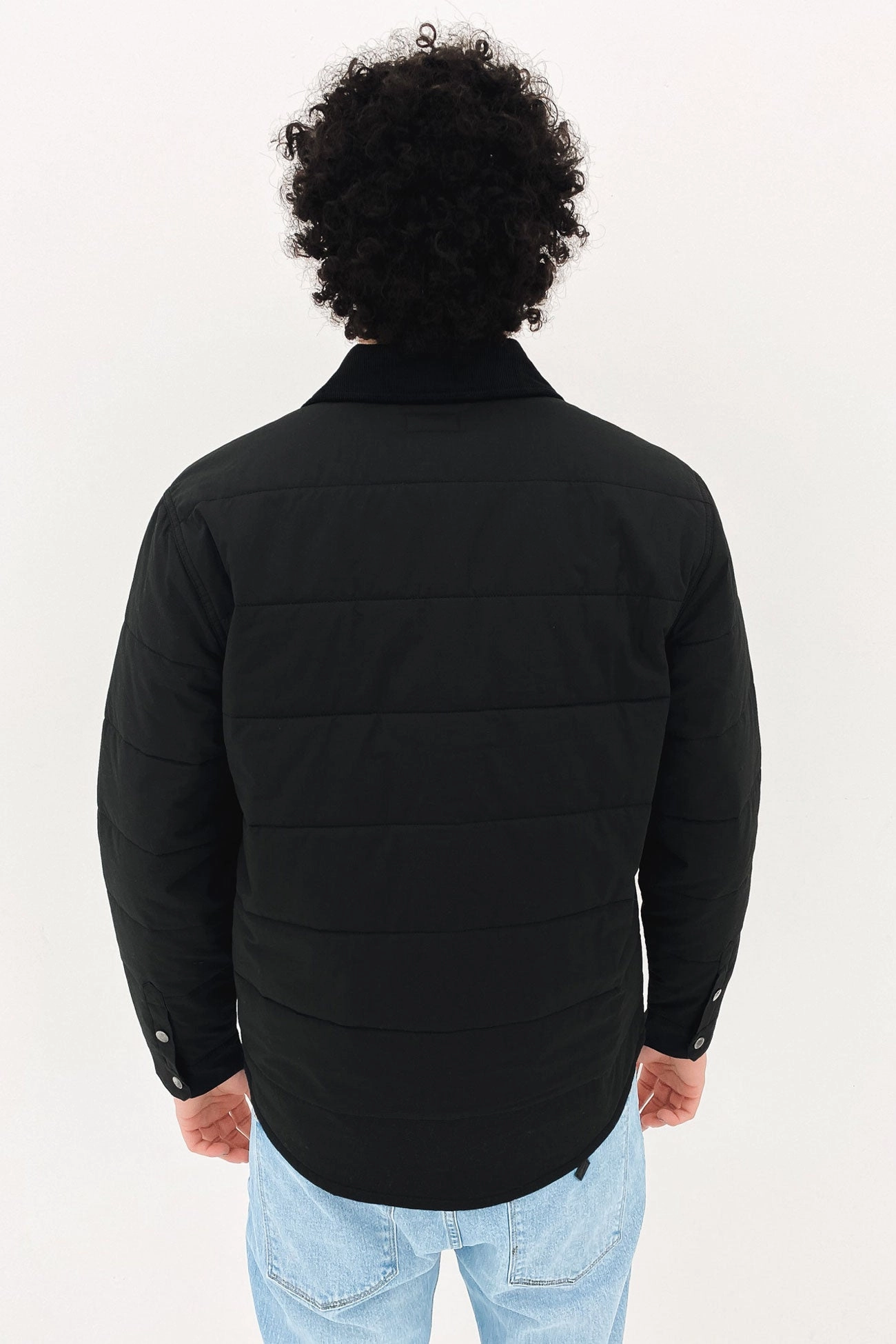 Cass Jacket Black Convertible Collar Design Heat Tech Fabric