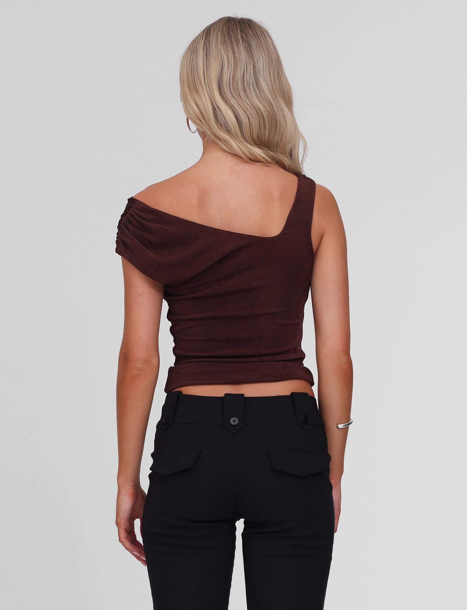 Light and breezy summer dress CASSIAN TOP - CHOCOLATE