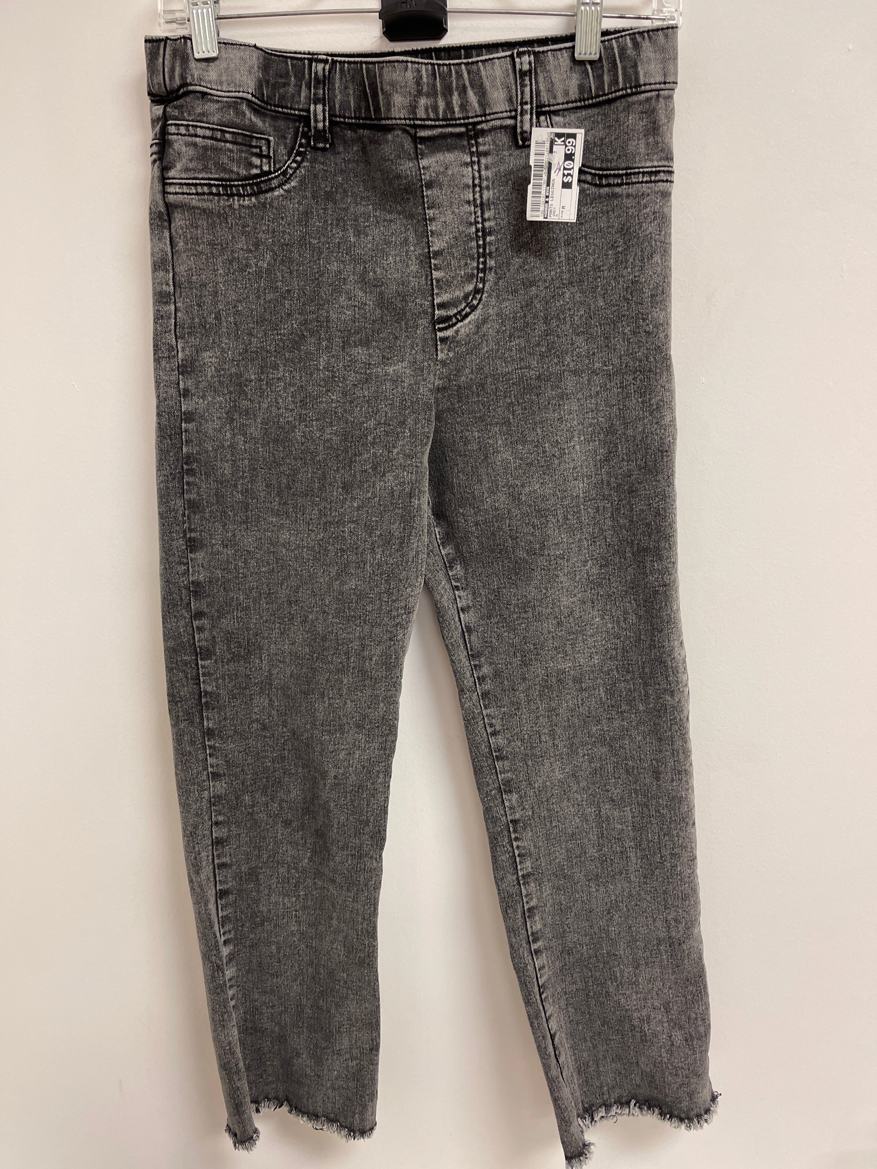 Mesh Panel Gym Workout Pants Leggings By Anna & Ava In Grey, Size: M