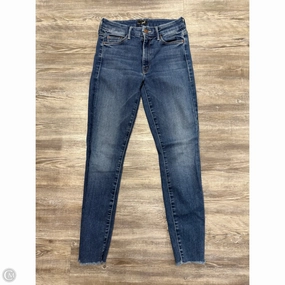 Zip Fly Closure Jeans Designer By Mother Jeans In Blue Denim, Size: 2