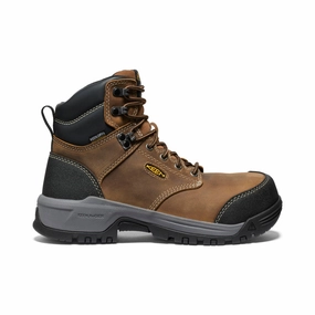 Women's Evanston 6" Waterproof Boot (Carbon Toe)  |  Bison/Black Clean Silhouette Rubberized Traction Lugs