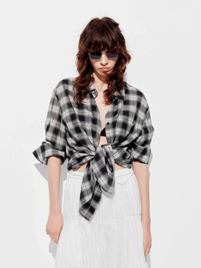 Boho chic Checked Long Sleeves Shirt