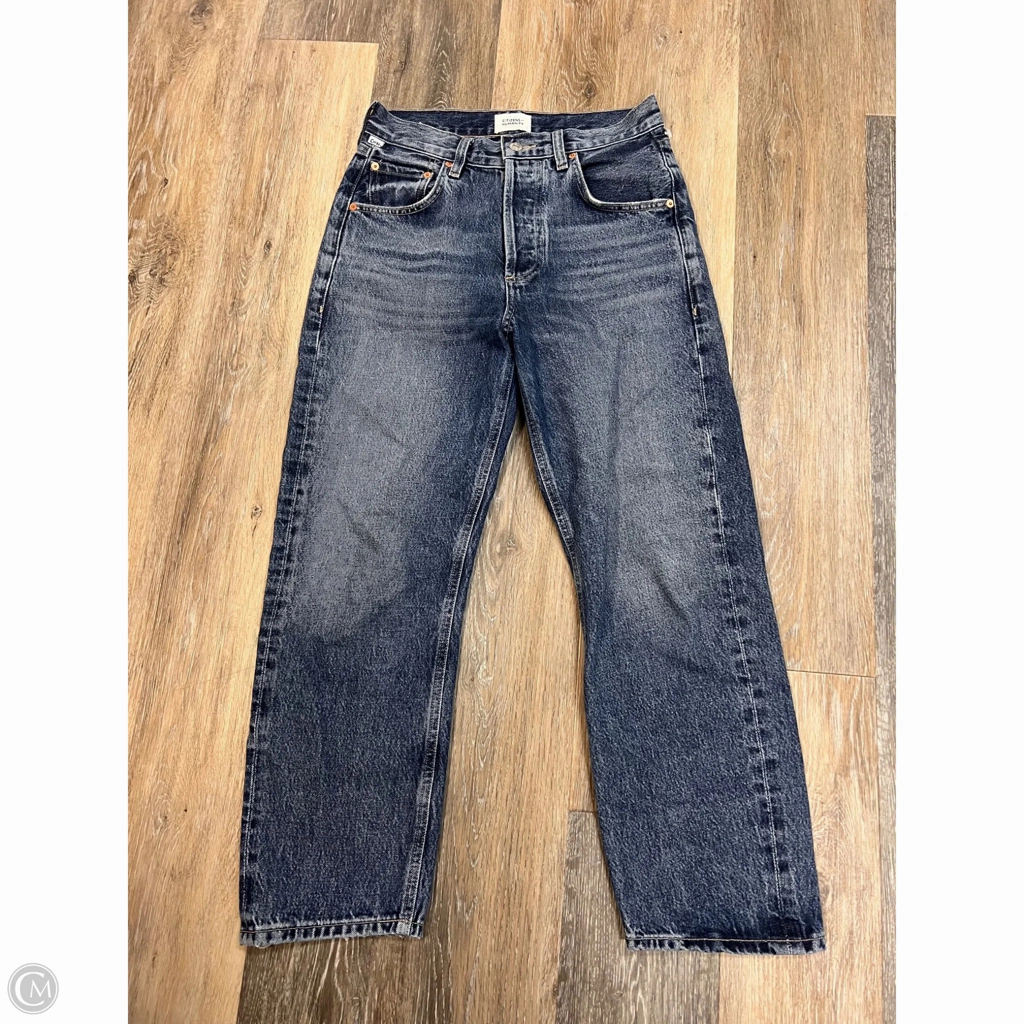 Sanded Seam Comfort Natural Look Jeans Designer By Citizens Of Humanity In Blue Denim, Size: 0/24