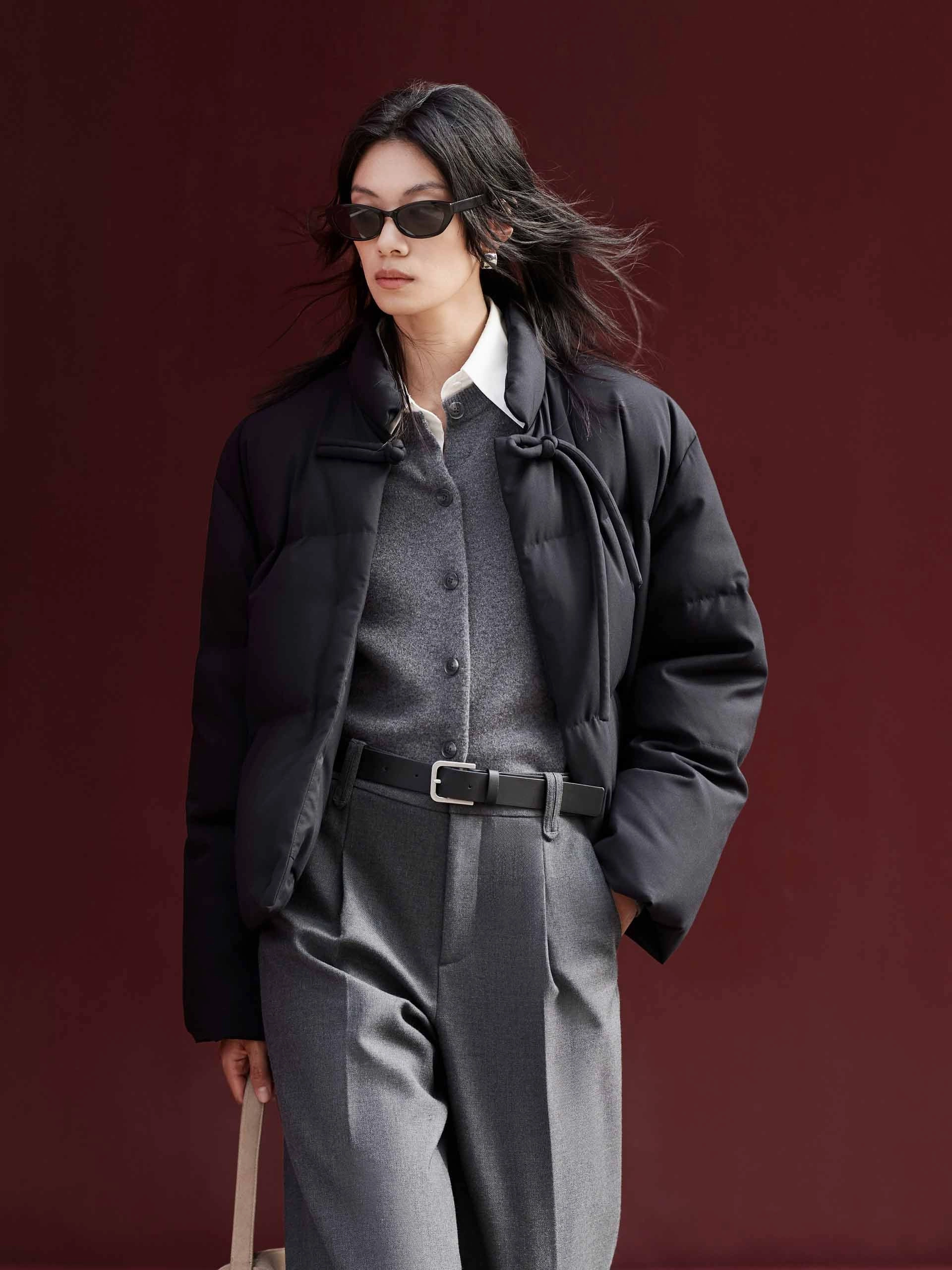 Cheongsam Buckle Down Jacket Outdoor Style Staple All Weather Performance