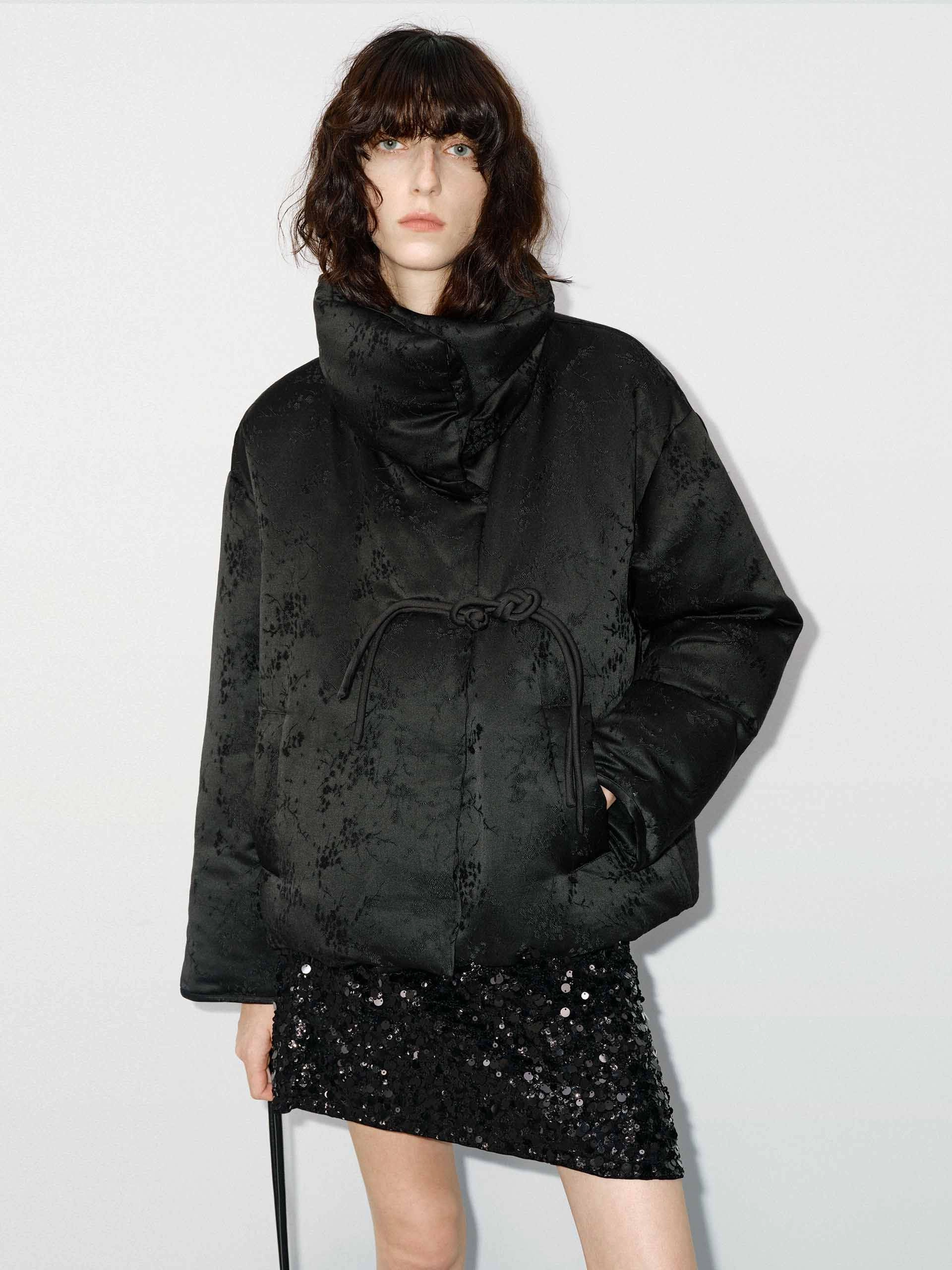 Thermal Reflective Lining Lightweight Feel Cheongsam Buckle Puffer Jacket