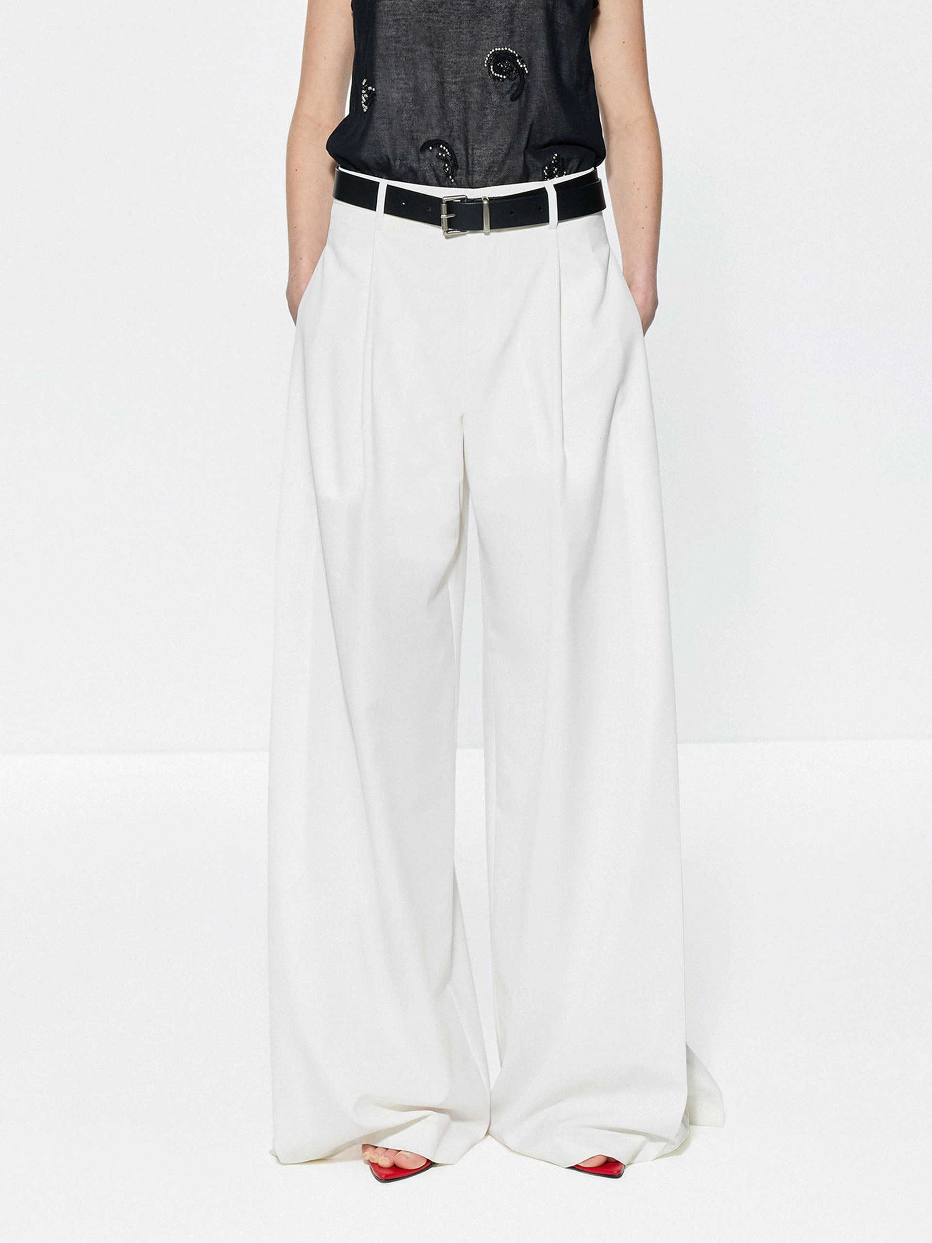 Wool Blend Wide Leg Pants Comfortable Movement Casual Active Wear