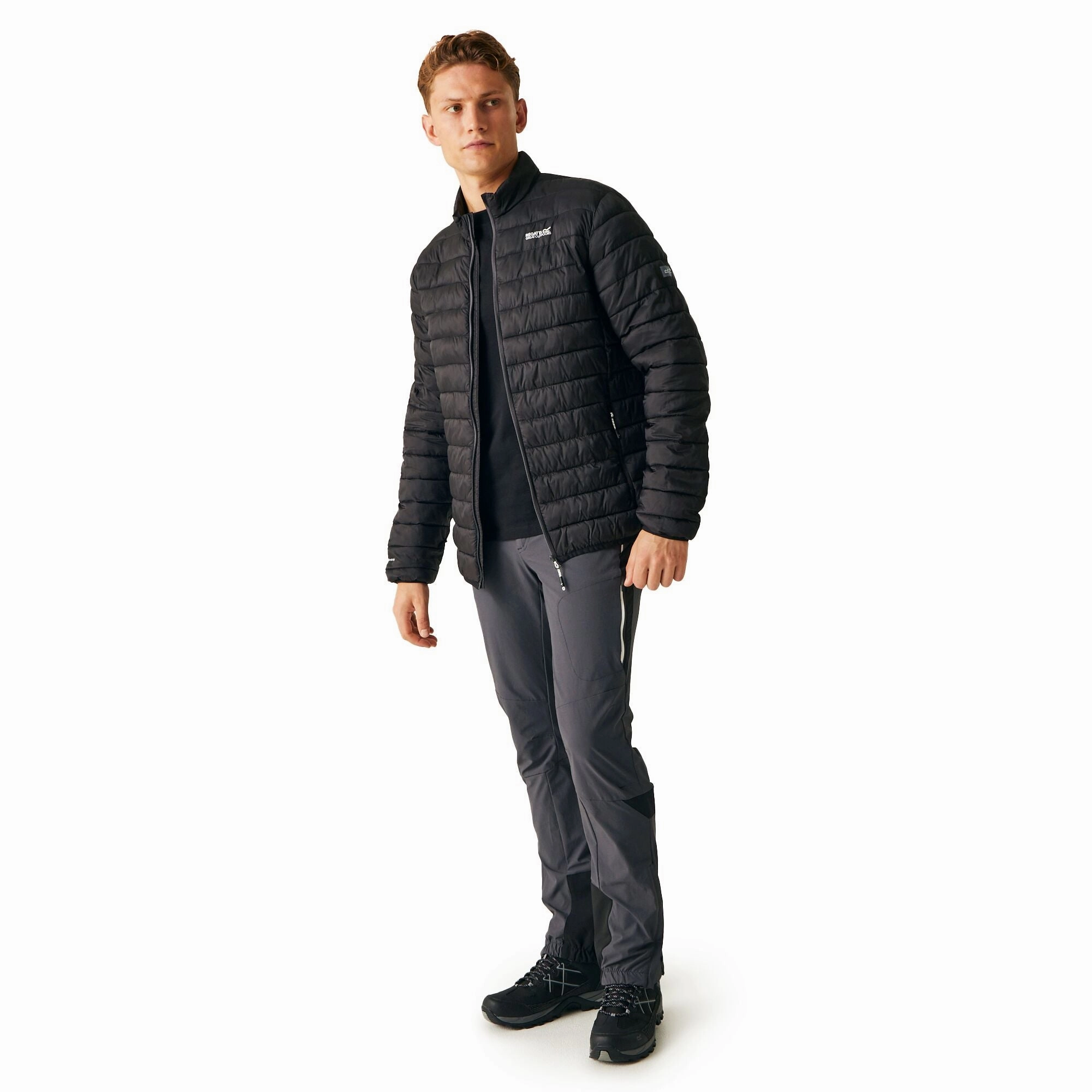 FullLengthZip Odor Resistant Fabric Regatta Mens Hillpack II Packaway Insulated Jacket