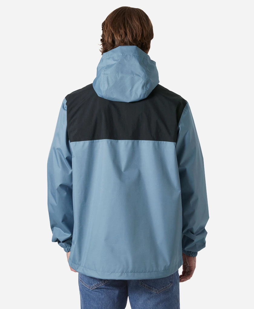 Simple Layers Convertible Collar Style VANCOUVER RAIN JACKET, Washed Navy
