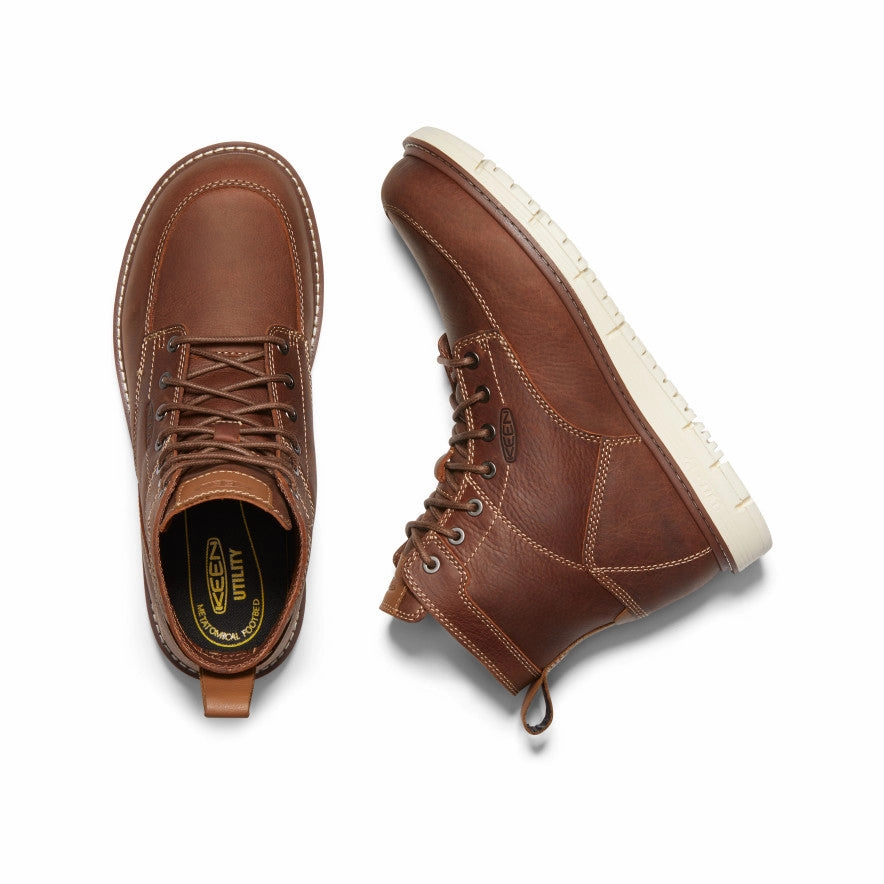 Men's San Jose 6" Boot (Soft Toe)  |  Gingerbread/Off White Compression Resistant Foam Comfort Lining Stylish Explorer