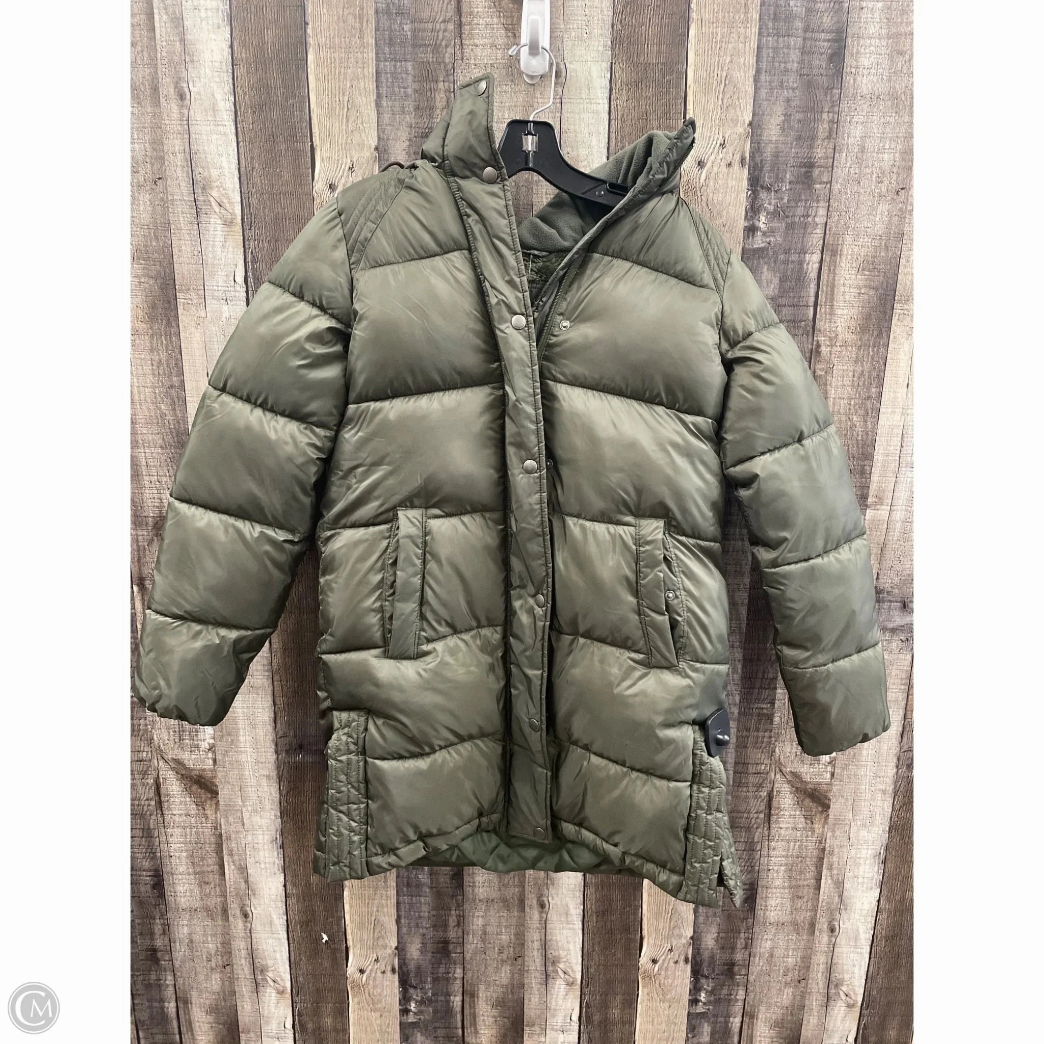 Hollow Fiber Fill Coat Puffer & Quilted By American Eagle In Green, Size: Xs